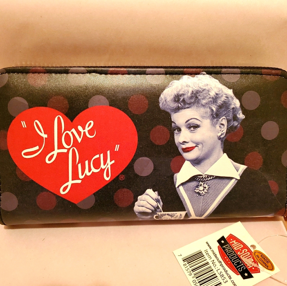 I LOVE LUCY - Zippered Wallet with Wrist Strap